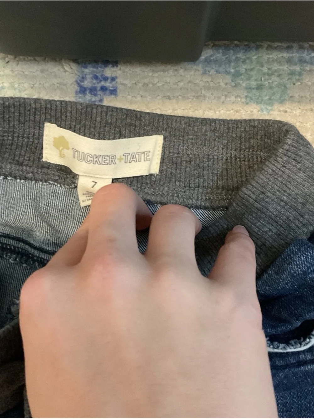 Tucker + Tate Dark Blue Knit-Waist Jeans